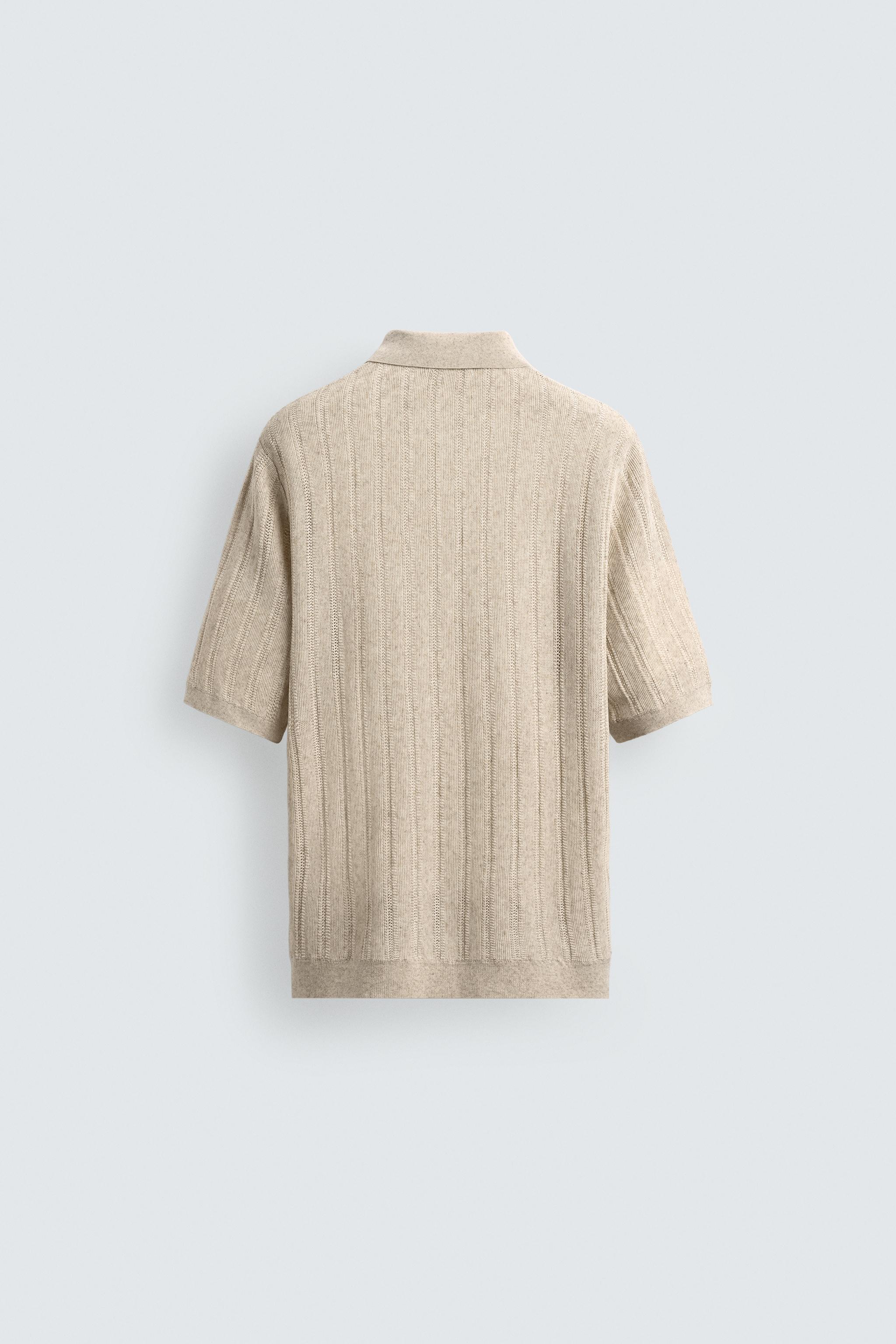 RIB KNIT POLO SHIRT